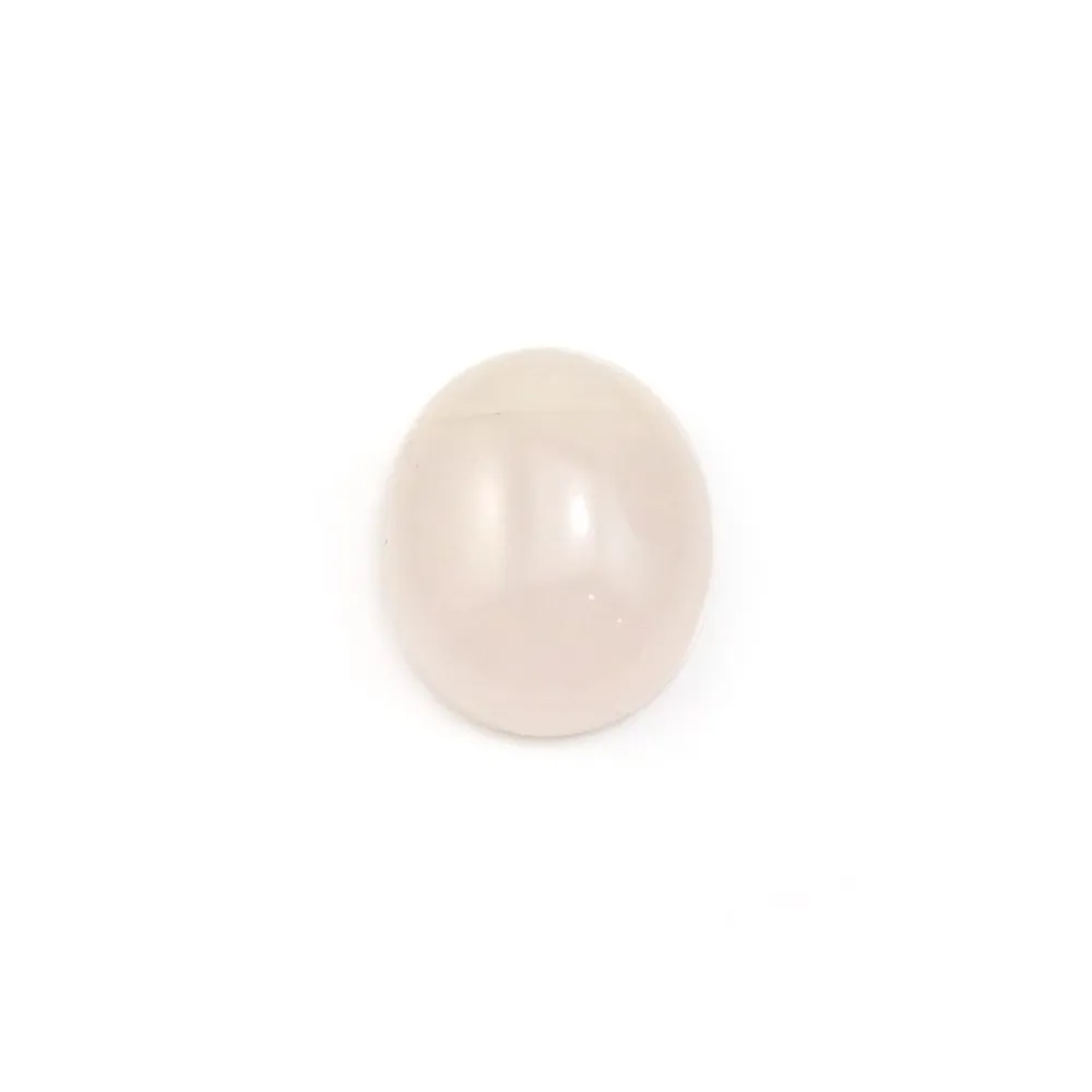 Cabochon Quartz Rose oval-plat 10x12mm x 4pcs