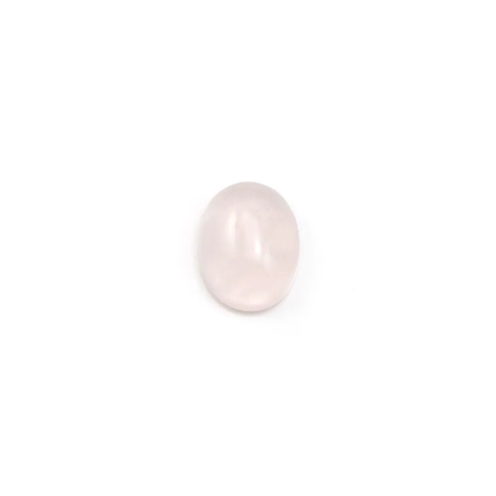 Cabochon Quartz Rose ovale-plat 7x9mm x 4pcs