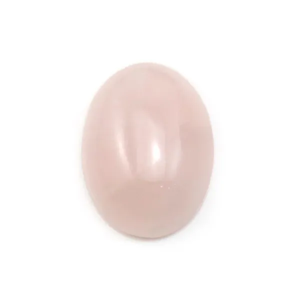 Cabochon Rose Quartz Flat-round 12x16mm x 2pcs