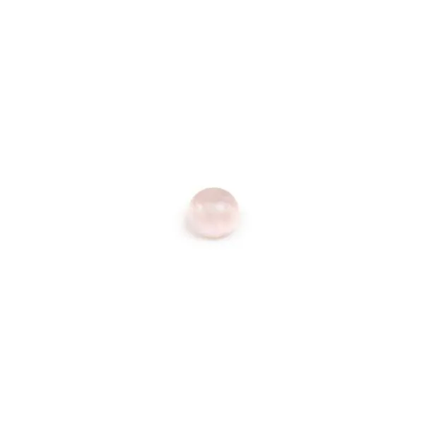 Cabochon Quartz Rose Rond-plat 3mm x 6pcs