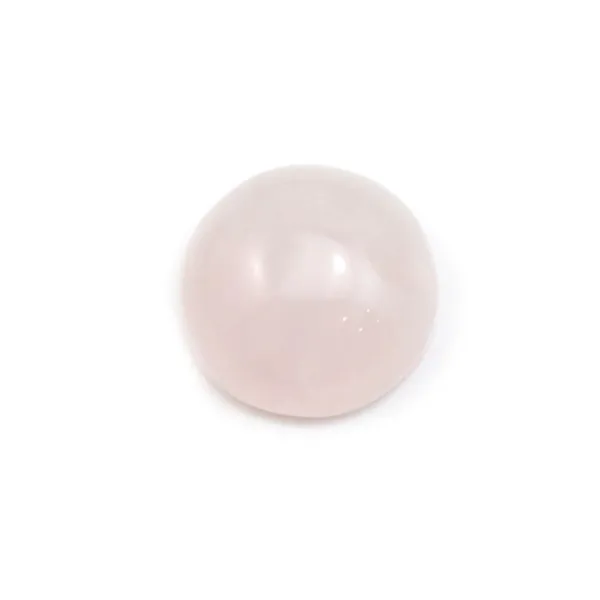 Cabochon Rose Quartz Flat-round 10mm x 5pcs
