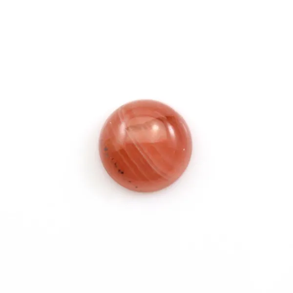 Cabochon de rhodochrosite de forme ronde 9mm x 1pc