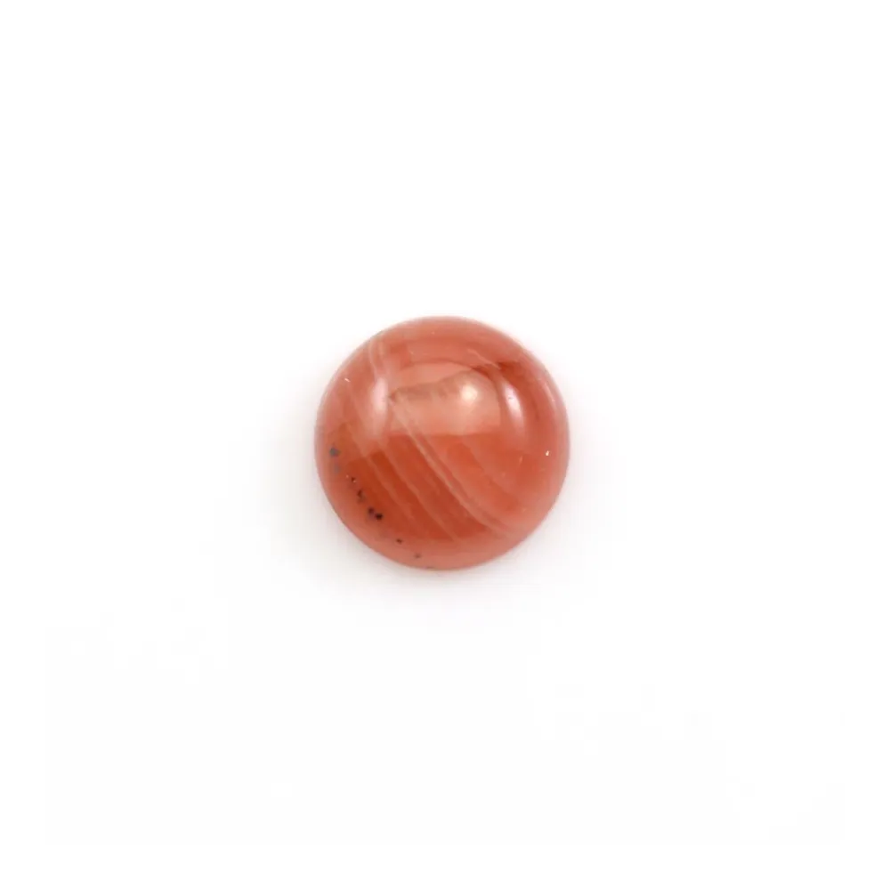 Cabochon de rhodochrosite de forme ronde 9mm x 1pc