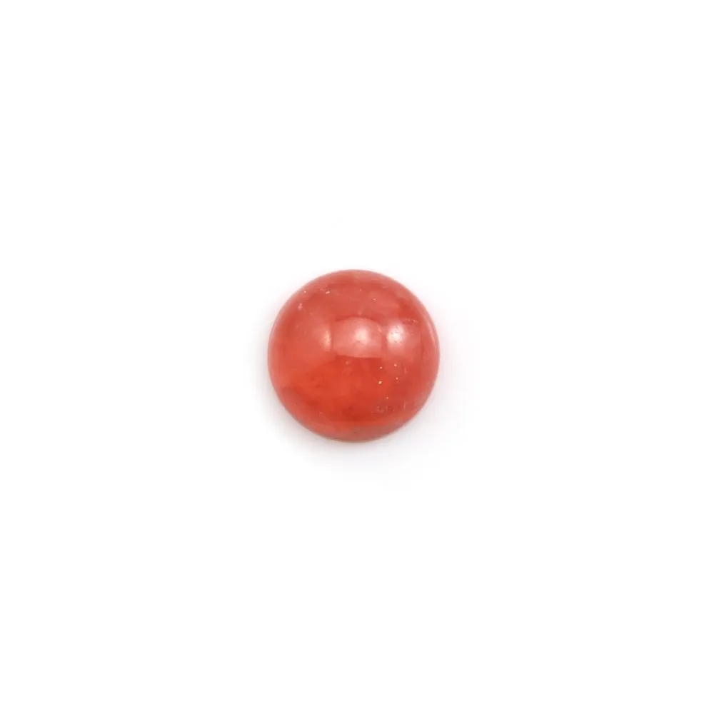 Cabochon de rhodochrosite rose, de forme ronde, et de taille 11mm x 1pc