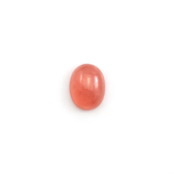 Cabochon de rhodochrosite rose, de forme ovale, et de taille 7x9mm x 1pc