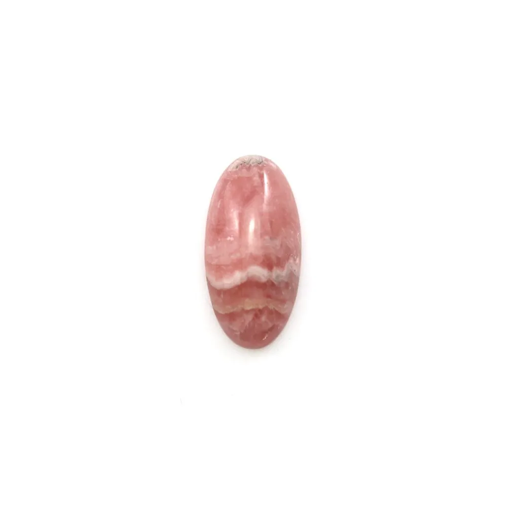 Cabochon de rhodochrosite rose, de forme ovale, et de taille 7x14mm x 1pc