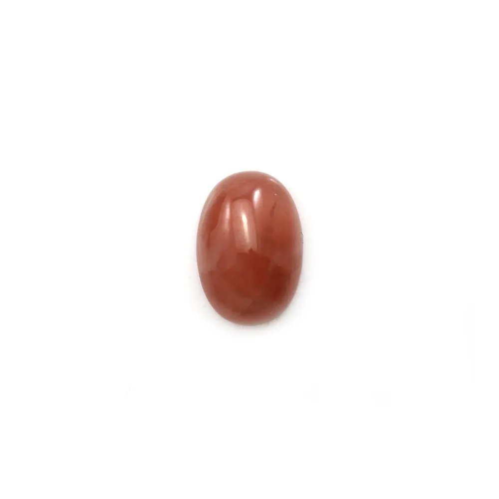 Cabochon de rhodochrosite rose, de forme ovale, et de taille 9x13mm x 1pc