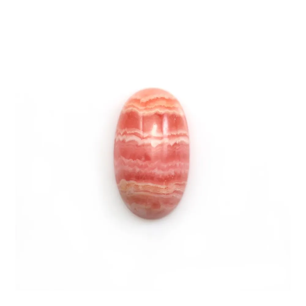 Cabochon de rhodochrosite rose, de forme ovale, et de taille 9x15mm x 1pc