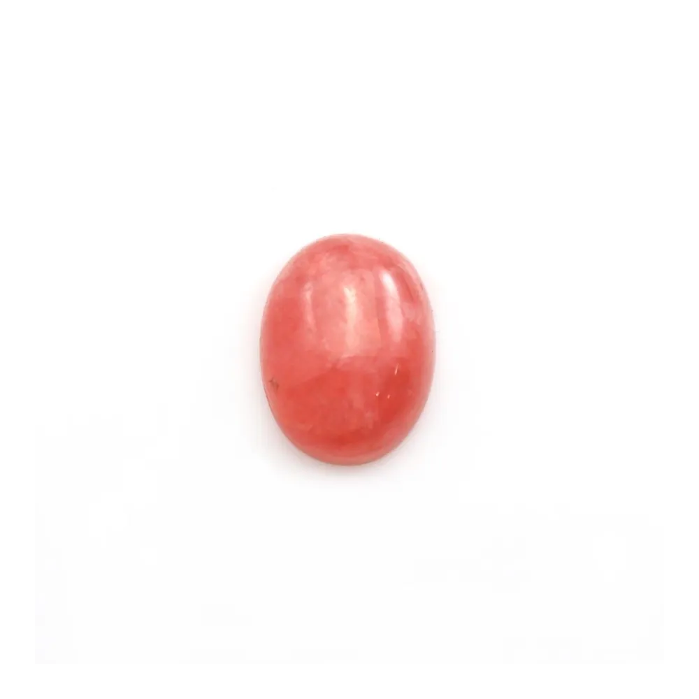 Cabochon de rhodochrosite de forme ovale 10x13mm x 1pc