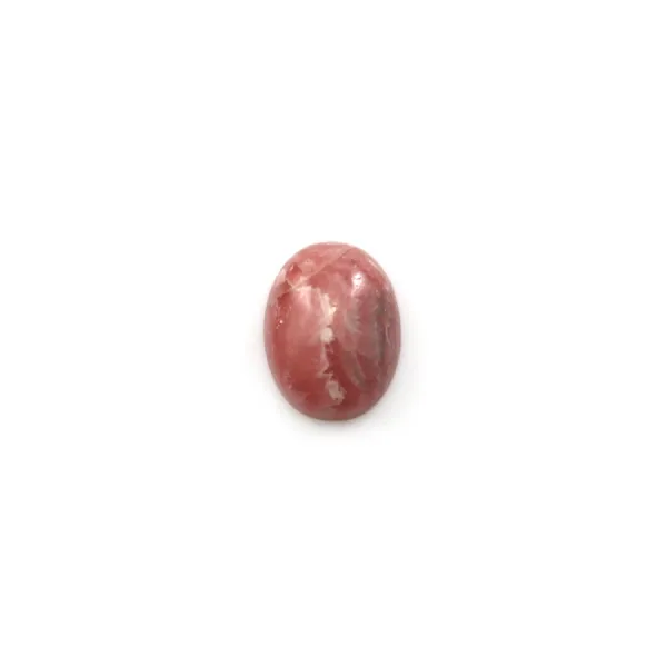 Cabochon de rhodochrosite de forme ovale 11x13mm x 1pc