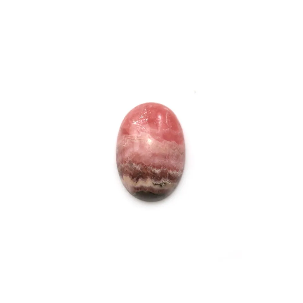 Cabochon de rhodochrosite rose, de forme ovale, et de taille 12x17mm x 1pc