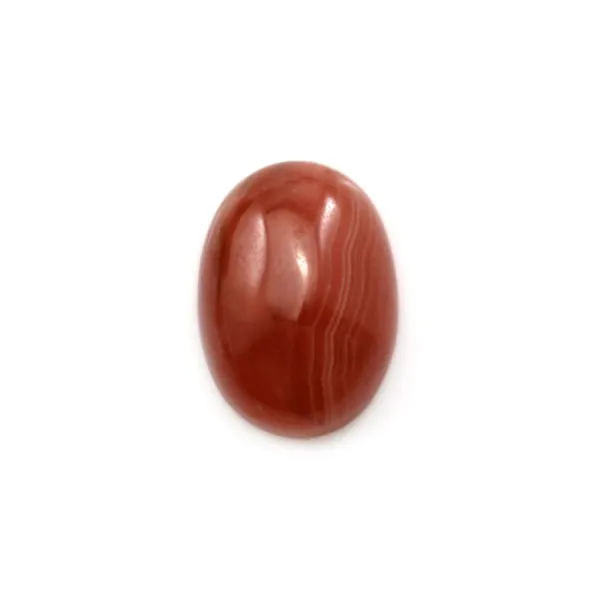 Cabochon de rhodochrosite rose, de forme ovale, et de taille 13x18mm x 1pc