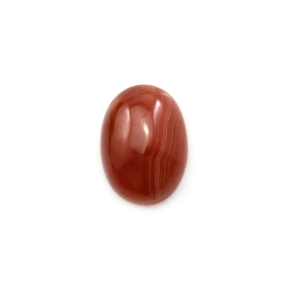 Cabochon de rhodochrosite rose, de forme ovale, et de taille 13x18mm x 1pc
