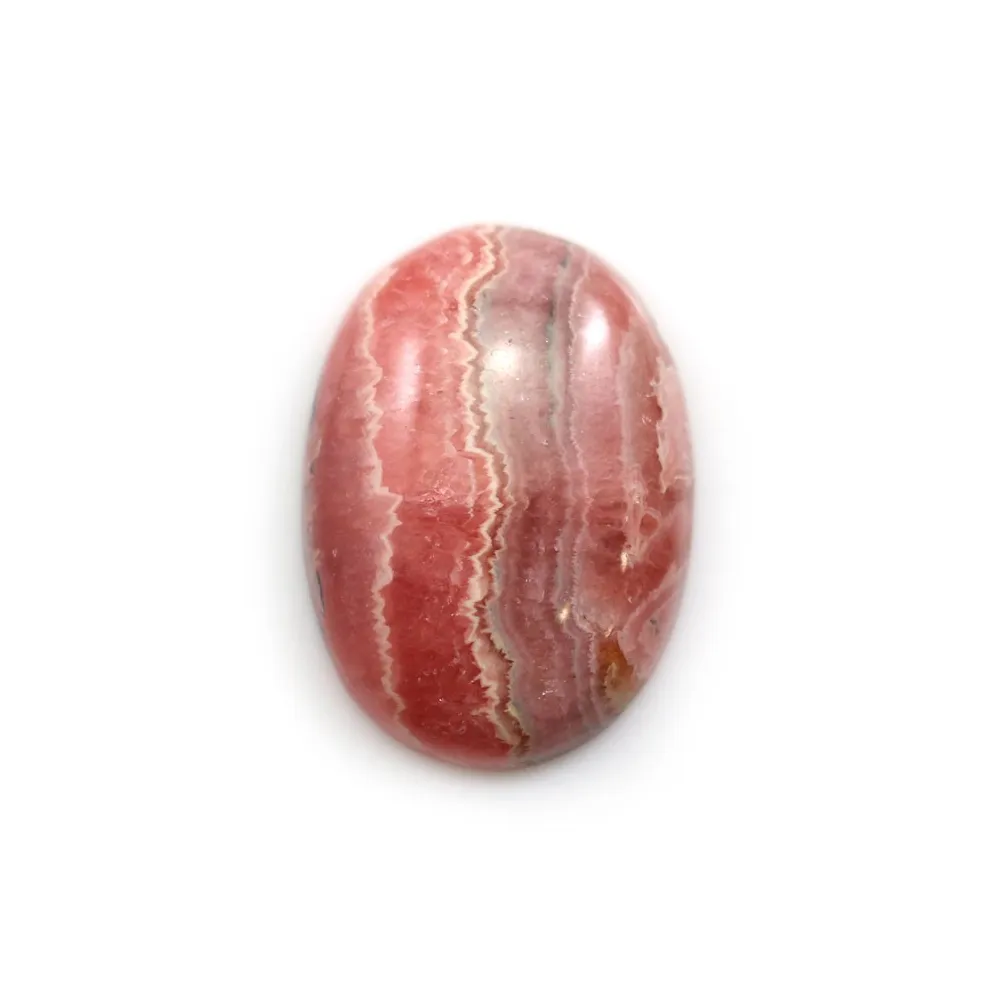 Cabochon de rhodochrosite rose, de forme ovale, et de taille 18x25mm x 1pc