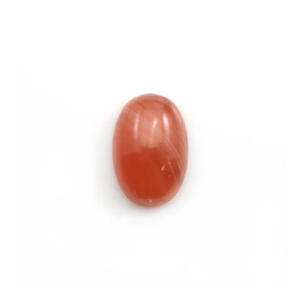 Cabochon de rhodochrosite de forme ovale 8x12mm x 1pc