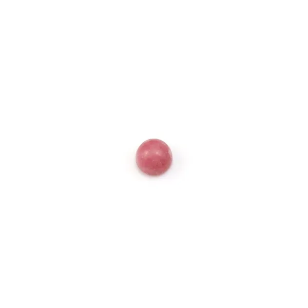 Pink rhodonite cabochon, in round shape, in size of 3mm x 6pcs