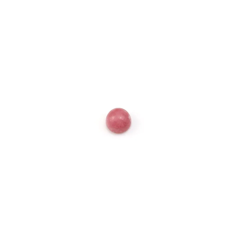 Cabochon de rhodonite rose, de forme ronde, et de taille 3mm x 6pcs