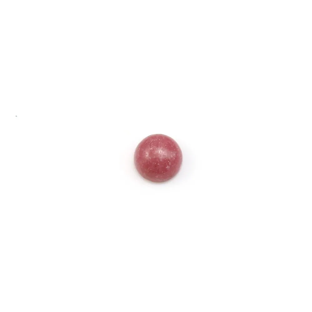 Cabochon de rhodonite rose, de forme ronde, et de taille 4mm x 6pcs
