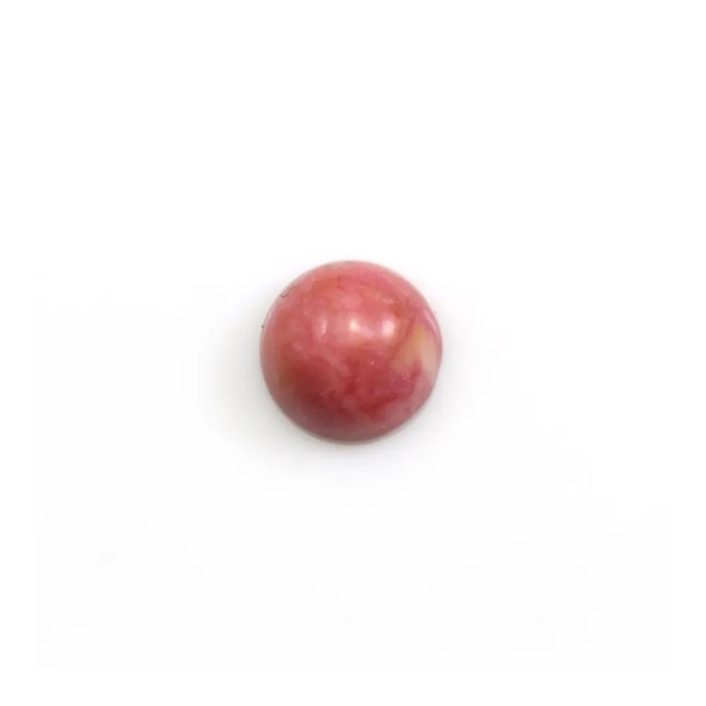 Cabochon de rhodonite de forme ronde 8mm x 4pcs