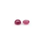 Cabochon de rubis "framboise", de forme ronde x 1pc
