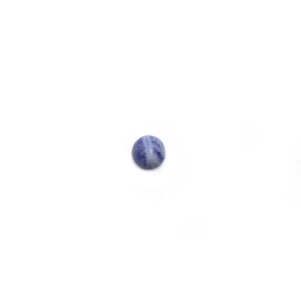 Cabochon of blue sodalite, in round shape, 3mm x 5pcs