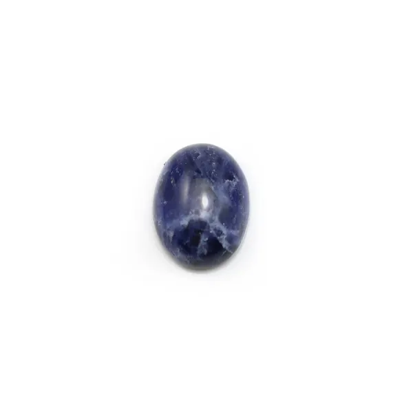 Cabochon de sodalite, de forme ovale, 7 * 9mm x 4 pcs