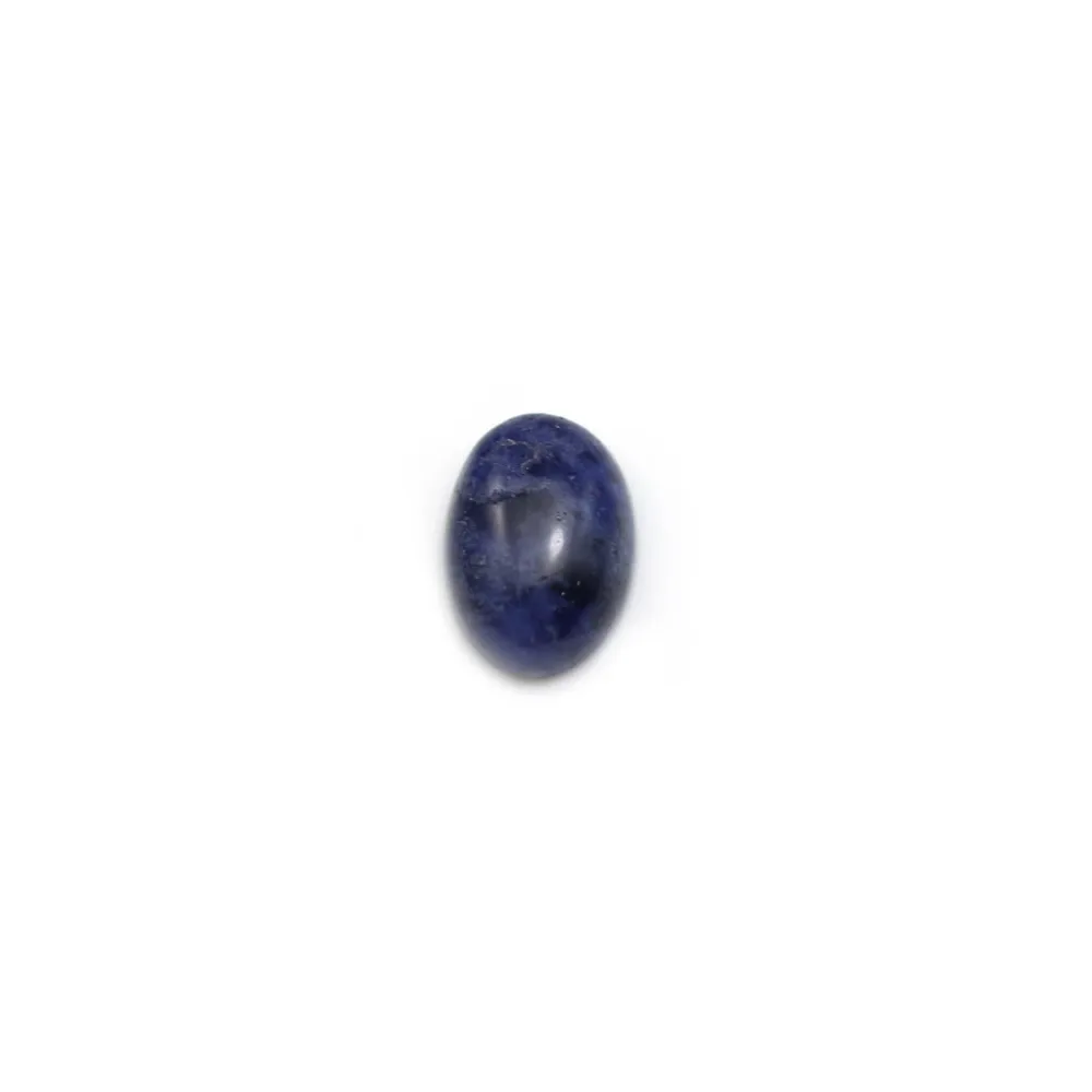 Cabochon de sodalite, de forme ovale, 5 * 7mm x 4 pcs