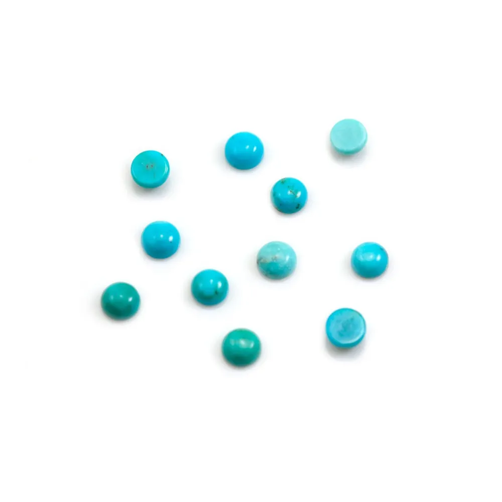 Cabochon Turquoise rond 5mm x 2pcs
