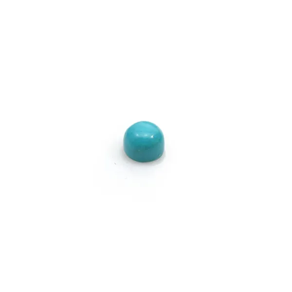 Cabochon turquoise de forme ronde 3mm x 2pcs