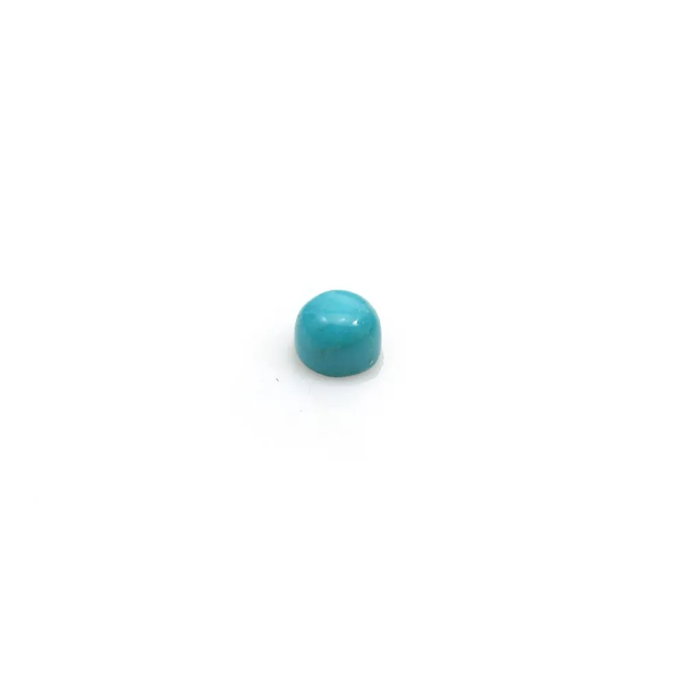 Turquoise cabochon, in round shape 3mm x 2pcs