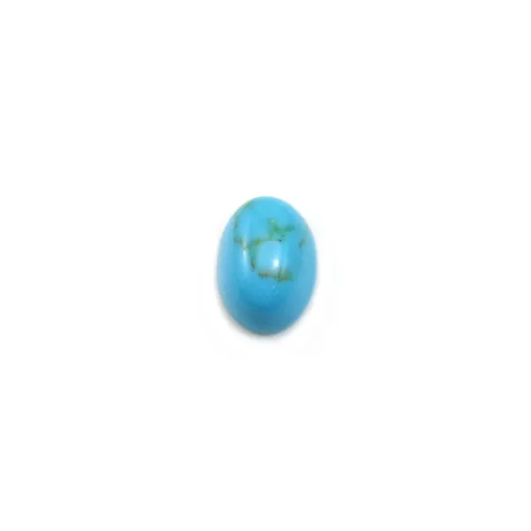 Cabochon reconstituted turquoise 8x10mm x 4pcs