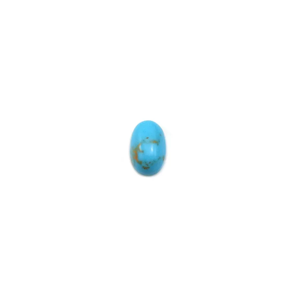 Cabochon turquoise reconstituée ovale 4x6mm x 5pcs