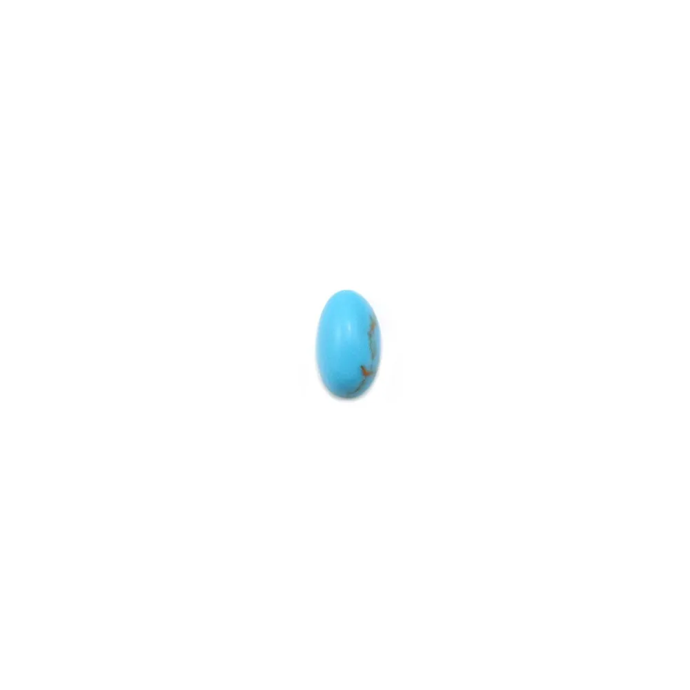 Cabochon reconstituted turquoise 8x10mm x 4pcs