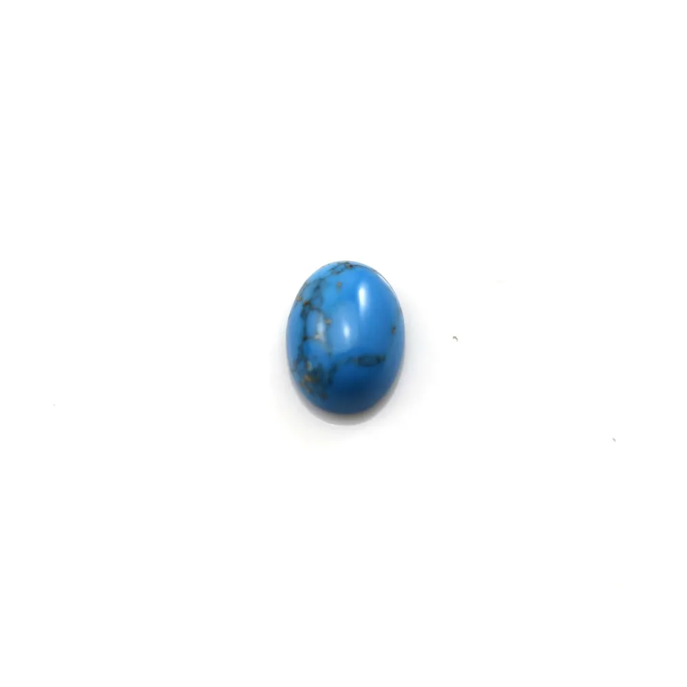 Cabochon turquoise reconstituée ovale 6x8mm x 5pcs