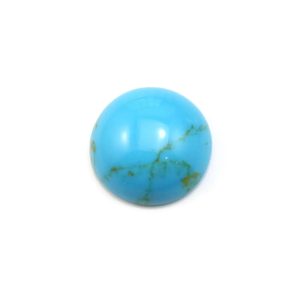 Cabochon reconstituated turquoise oval 6x8mm x 5pcs