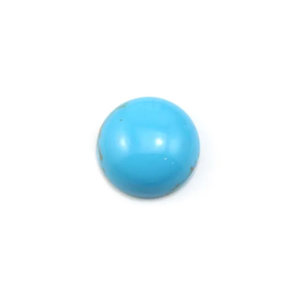 Cabochon turquoise reconstituée rond 10mm x 4pcs