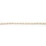 White ovale  freshwater pearl  4x5mm x 40cm