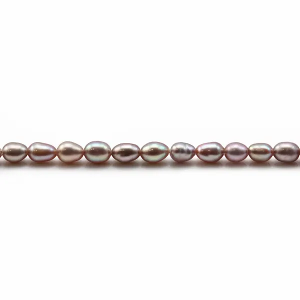  Freshwater Pearle ovale  3-4mm x 40cm