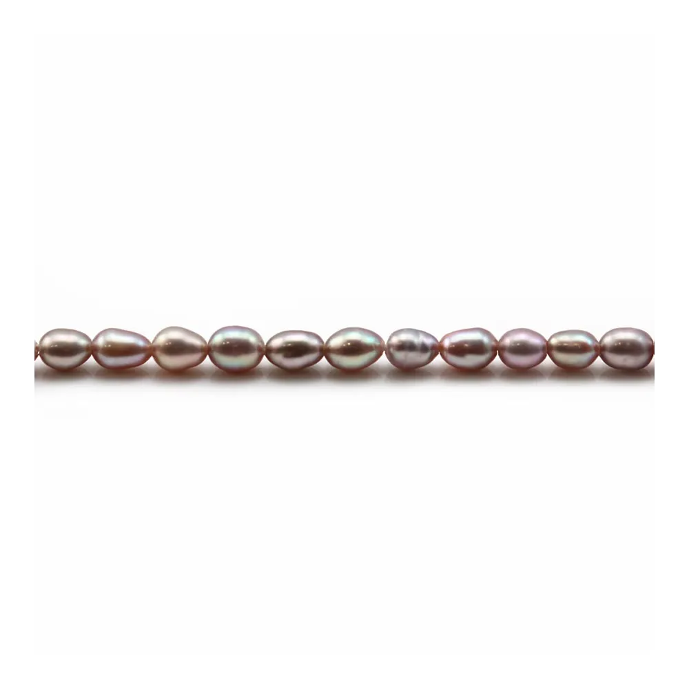 Perles de culture d'eau douce, mauve, olive, 3-4mm x 20pcs
