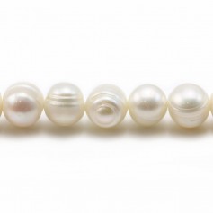 White round freshwater pearls 9-10mm x 10pcs