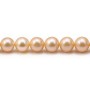 Mauve freshwater pearl rond 7-8mm x 40 cm