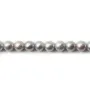 Perles d'eau Douce Rond Grise 6mm x 40 cm