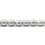 Perles de culture d'eau douce, grise B, olive, 7-8mm x 10pcs