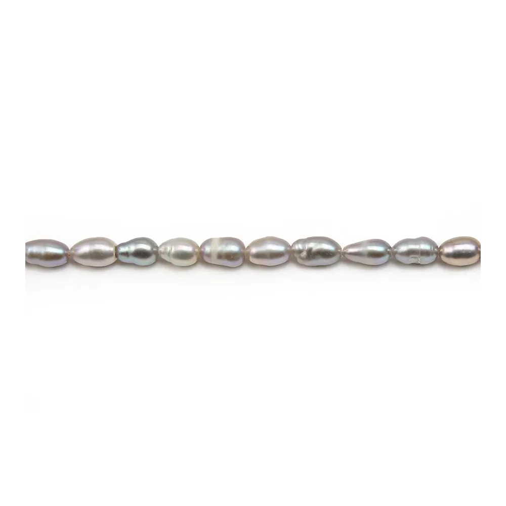 Perles de culture d'eau douce, gris, olive, 4.5mm x 10pcs