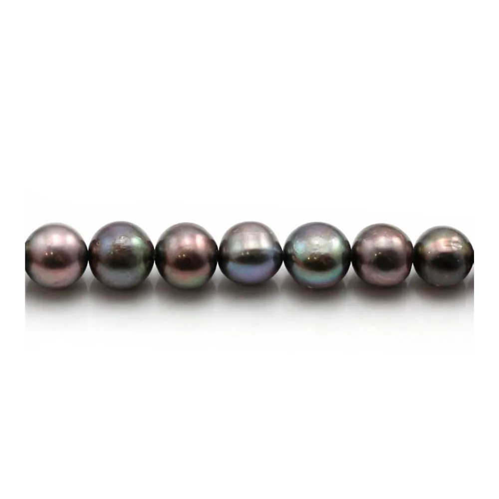 Perles d'eau Douce bleu&violet 8-9mm x 2pc