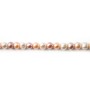 white & salmon Freshwater Pearle  round 8mm x 40cm
