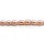 Perles de culture d'eau douce, saumon, olive, 7.5-9.5mm x 5pcs