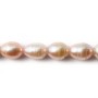 Mauve freshwater pearl round 8x12mm x 40 cm