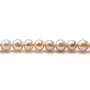 Perles d'eau douce mauve rondes  6mm x 40cm