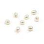 Perle de culture d'eau douce, blanche, olive, 7-8mm x 2pcs